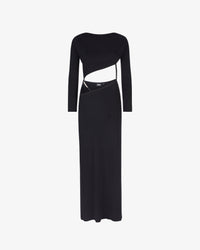 Asymmetrical Knit Long Dress